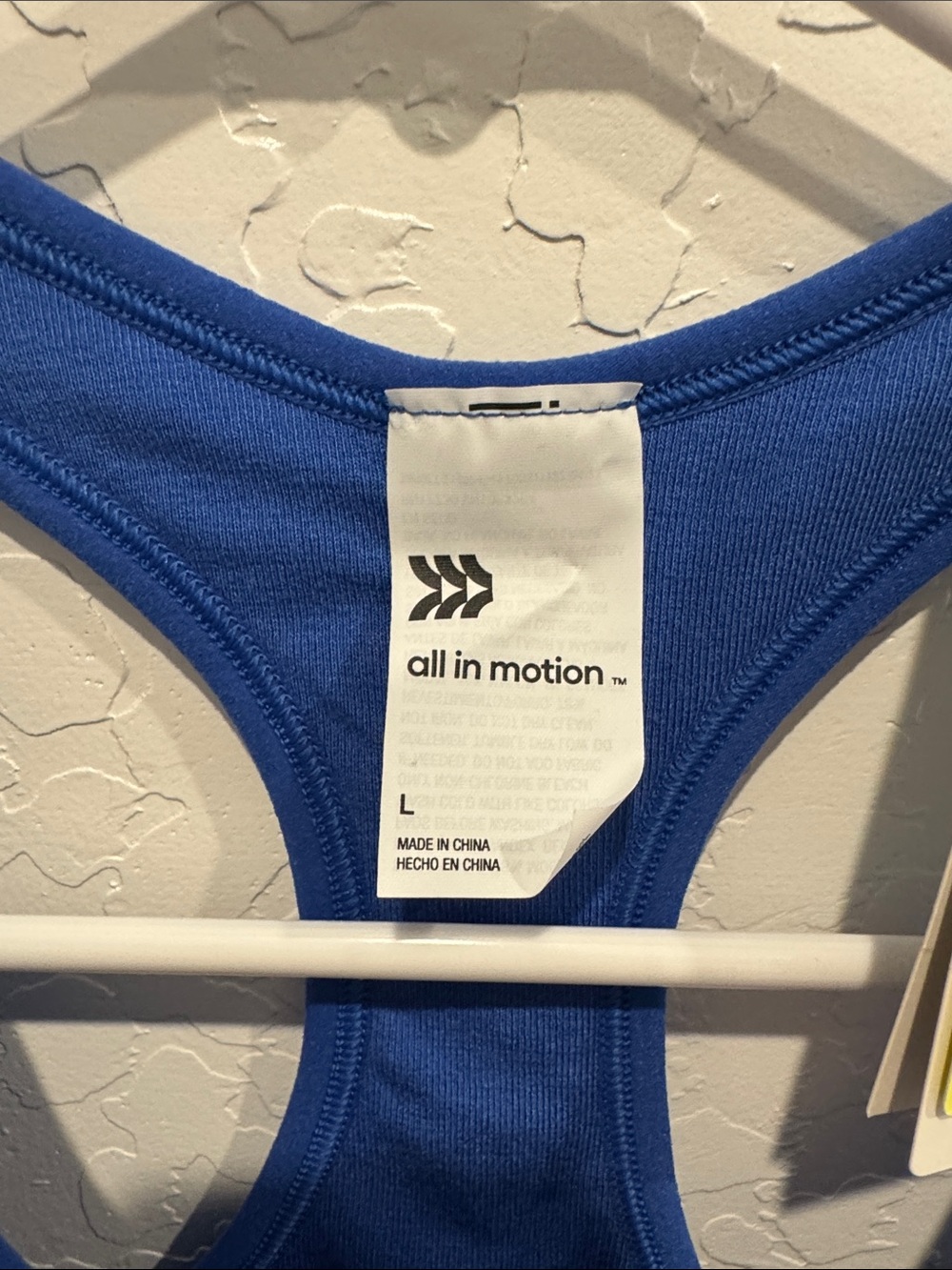 all in motion Royal Blue Ribbed Racerback Tank - Picture 3 of 4